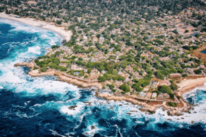aerial view of beach Fishing Villages
