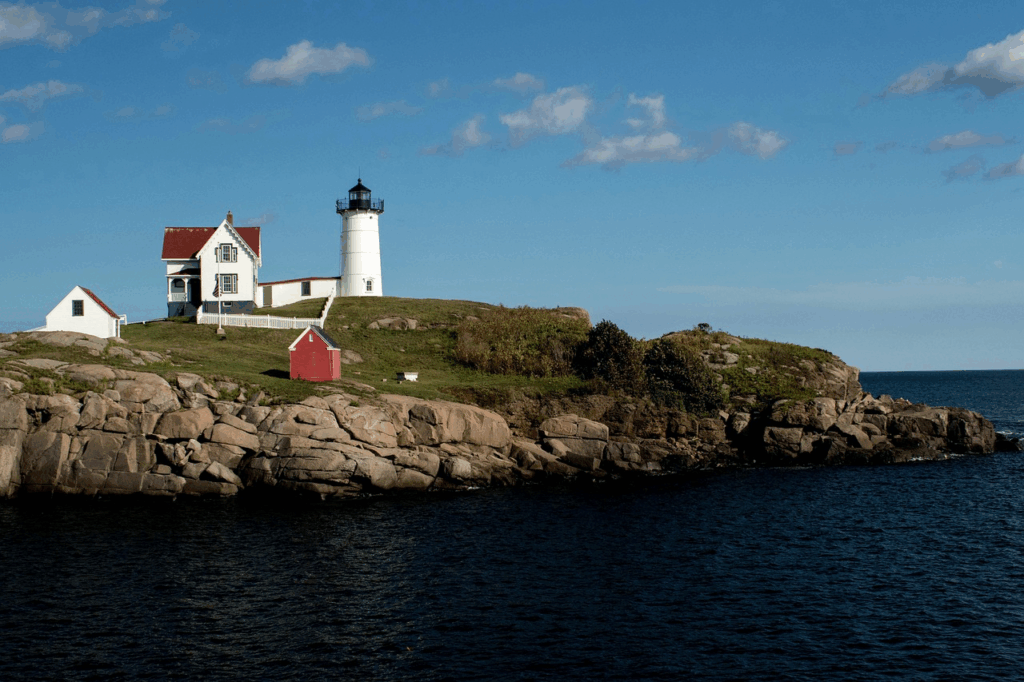 Nubble Lighthouse, formally known as Cape Neddick Light Station, located in York, Maine