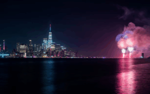 New York City New Year's Eve 2026 fireworks illuminating the city